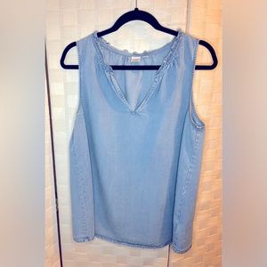 💙GAP V-Neck Denim Tank Top/Size Large